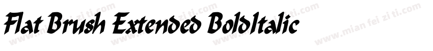 Flat Brush Extended BoldItalic字体转换